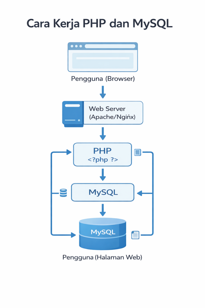 cara kerja PHP dan MySQL