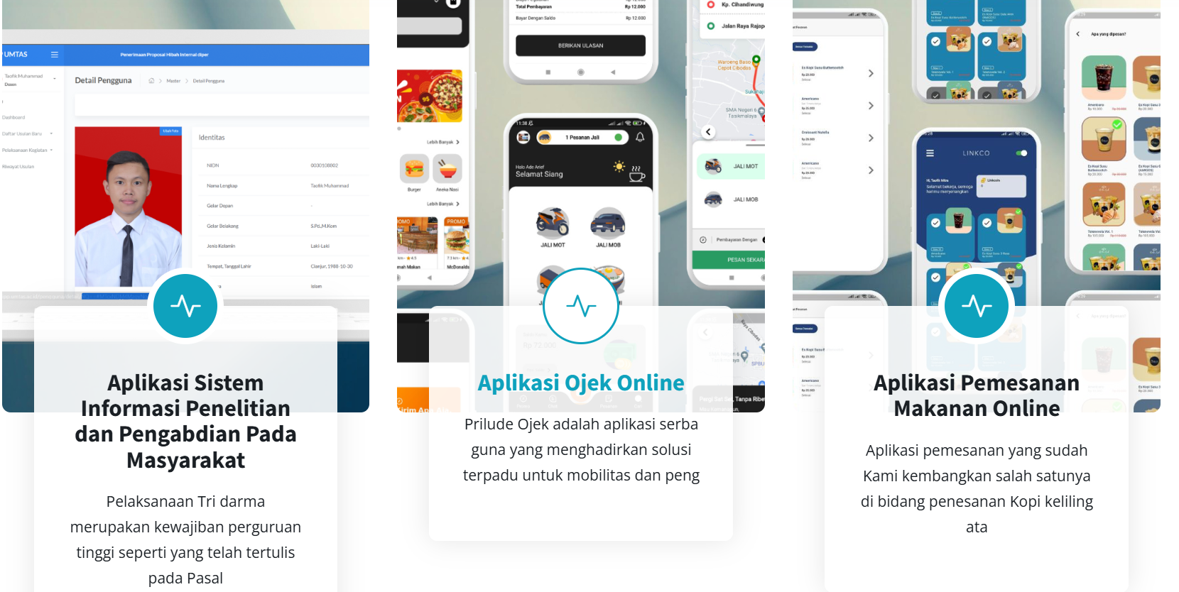 Daftar aplikasi hasil pembuatan software custom di Prilude Studio