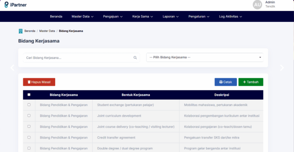 Sistem Informasi Kampus Kerjasama 2