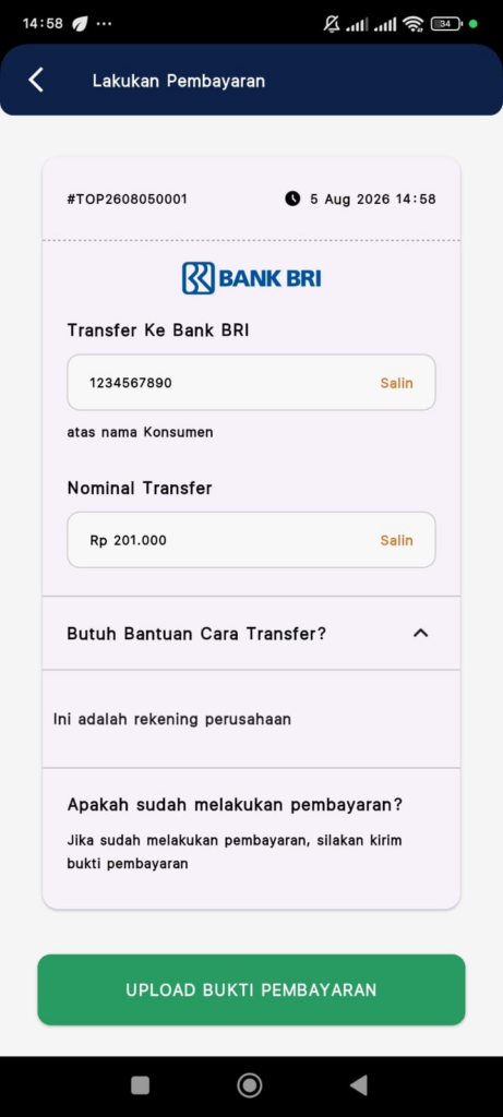 bukti pembayaran