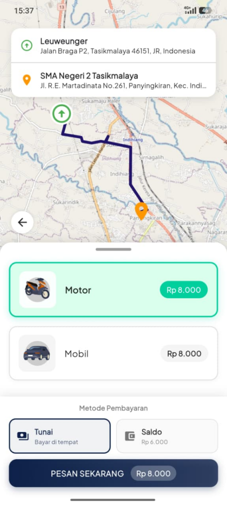 tracking posisi