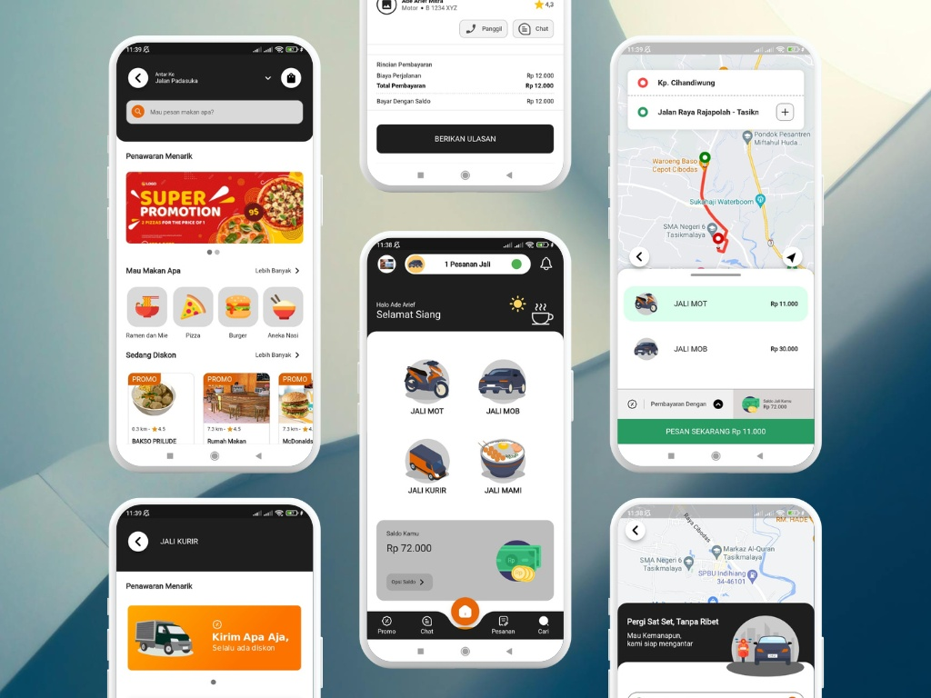 Portofolio Pembuatan Aplikasi Mobile Tasikmalaya - Ojek Online JALI