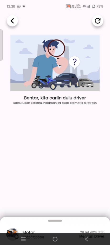 mencari driver