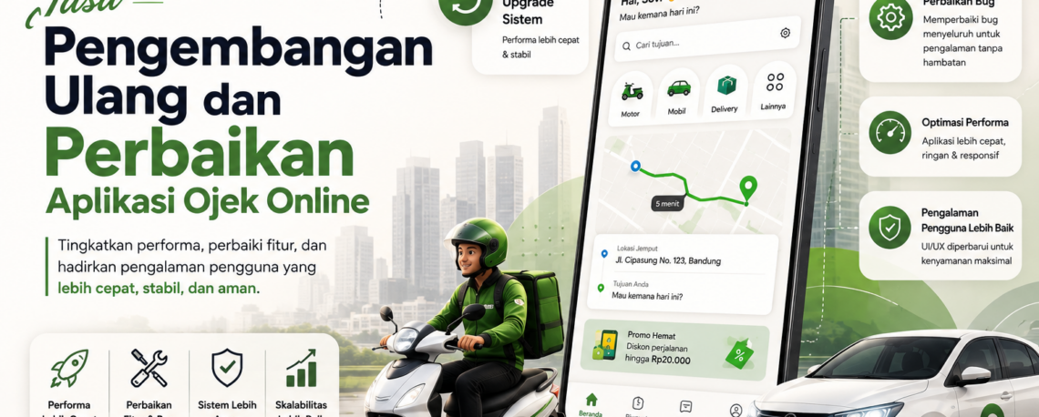Jasa Pengembangan Ulang dan Perbaikan Aplikasi Ojek Online