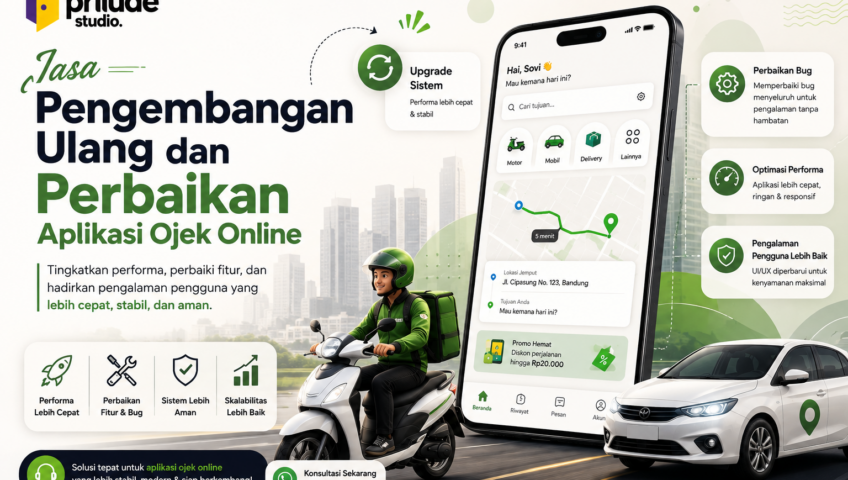 Jasa Pengembangan Ulang dan Perbaikan Aplikasi Ojek Online