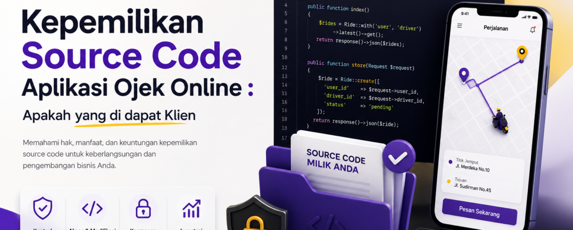 Kepemilikan Source Code Aplikasi Ojek Online : Apakah yang di dapat Klien