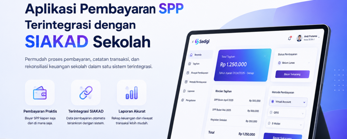 Aplikasi Pembayaran SPP Terintegrasi dengan SIAKAD Sekolah